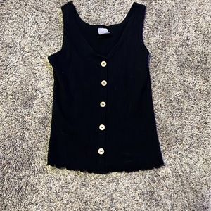 XS NOBO black fake button up shirt